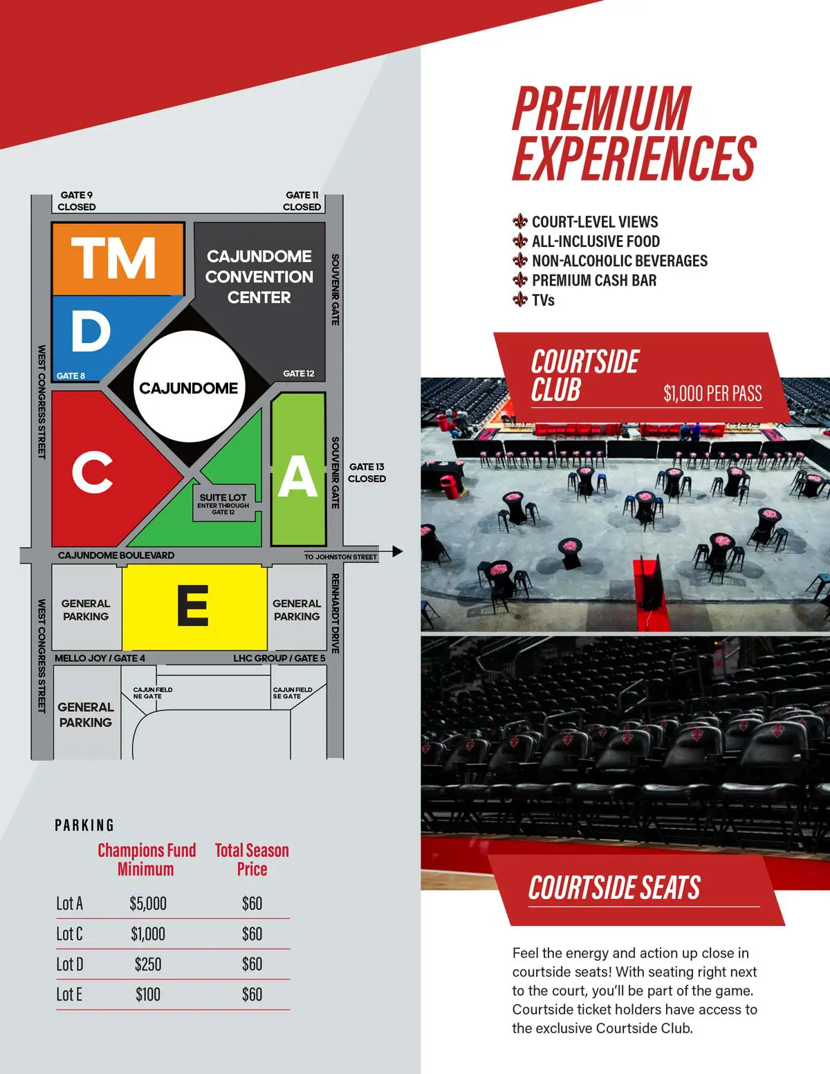 basketball parking map