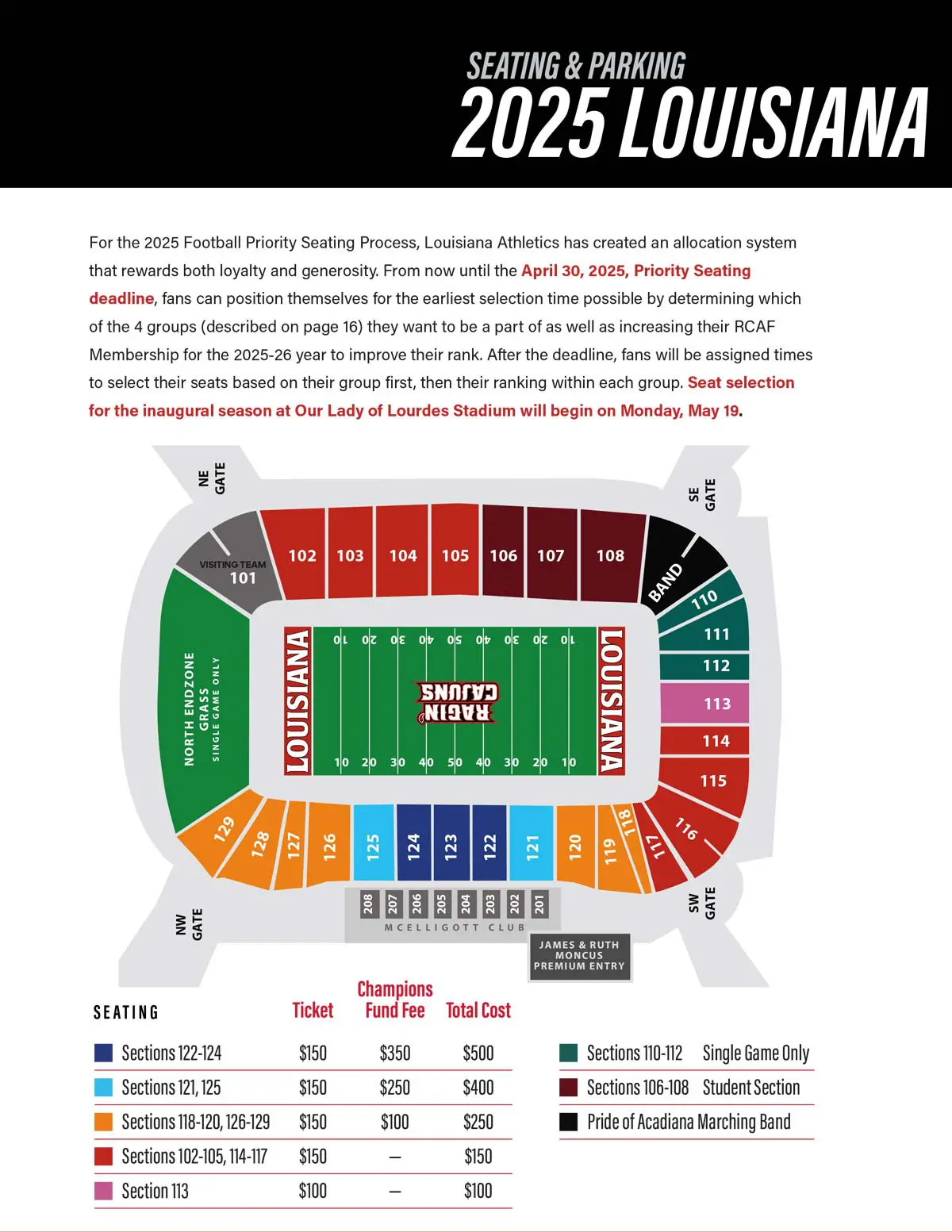 football seating map