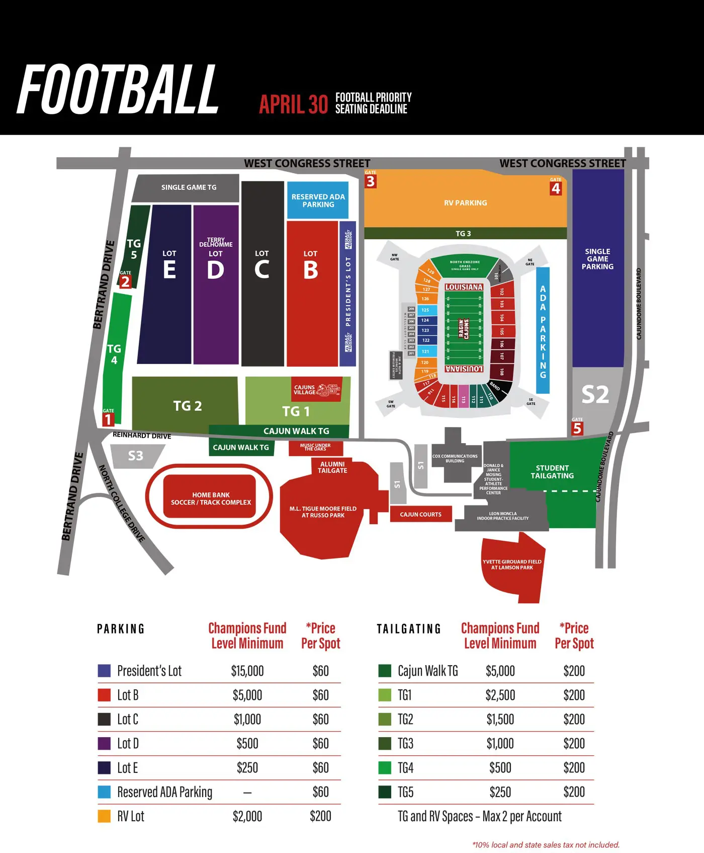 football parking map