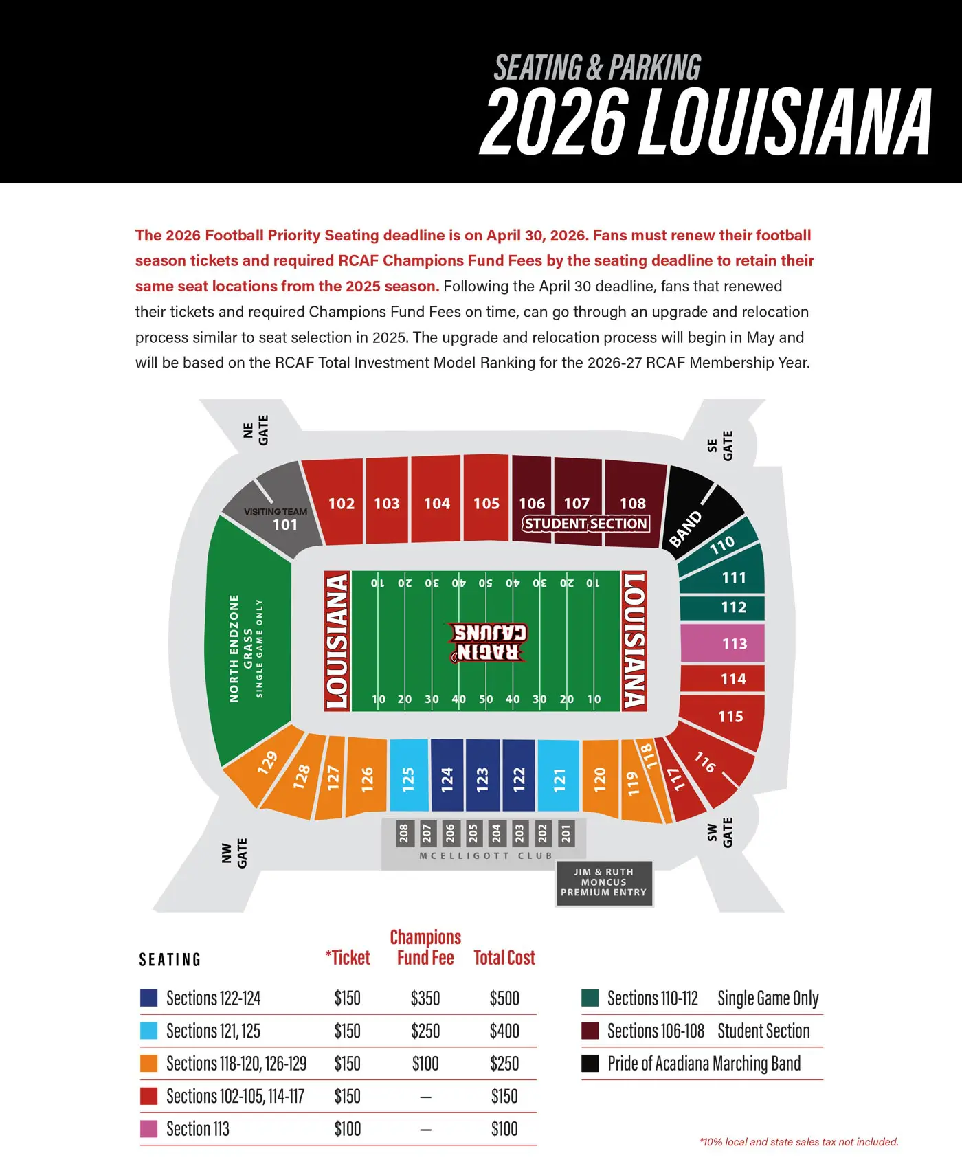 football seating map